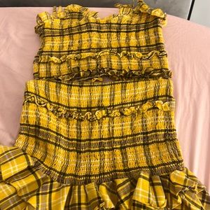Plaid skirt set